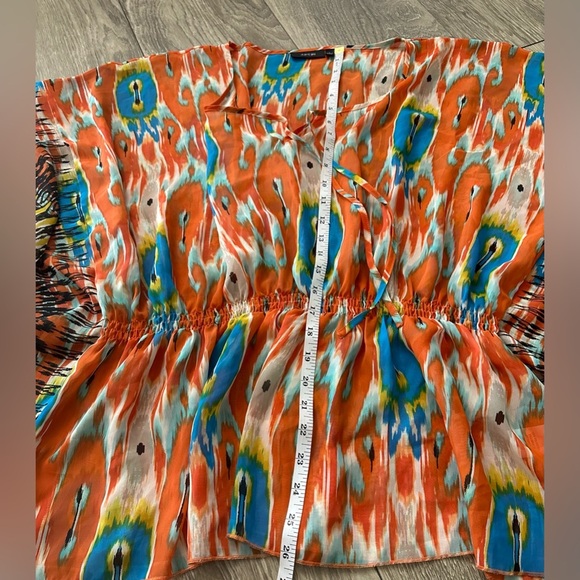 Apt. 9 Orange and Green Asymmetrical Blouse 💛💙 - Picture 6 of 10